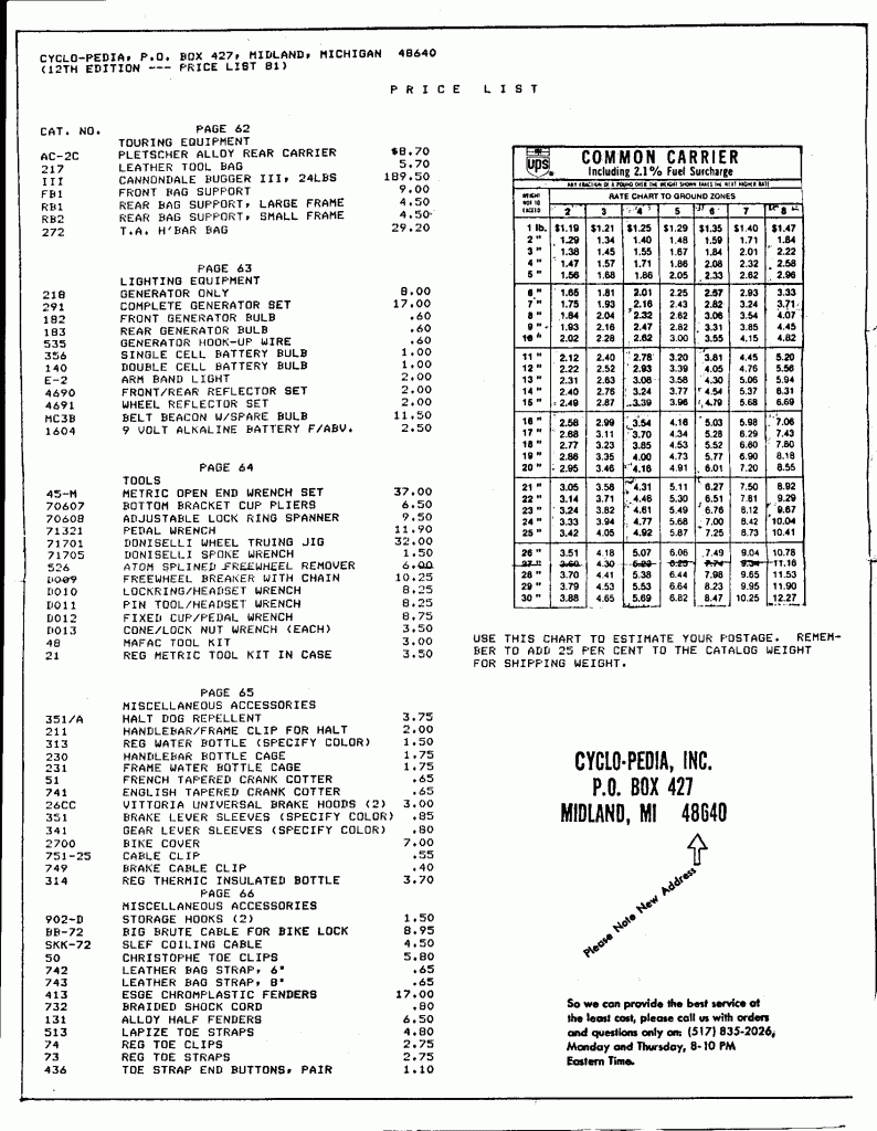 price list p5