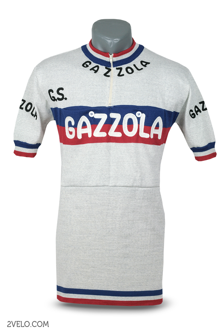 Retro Team Gazzola Vintage Cycling Jersey Short Sleeve bike jersey 
