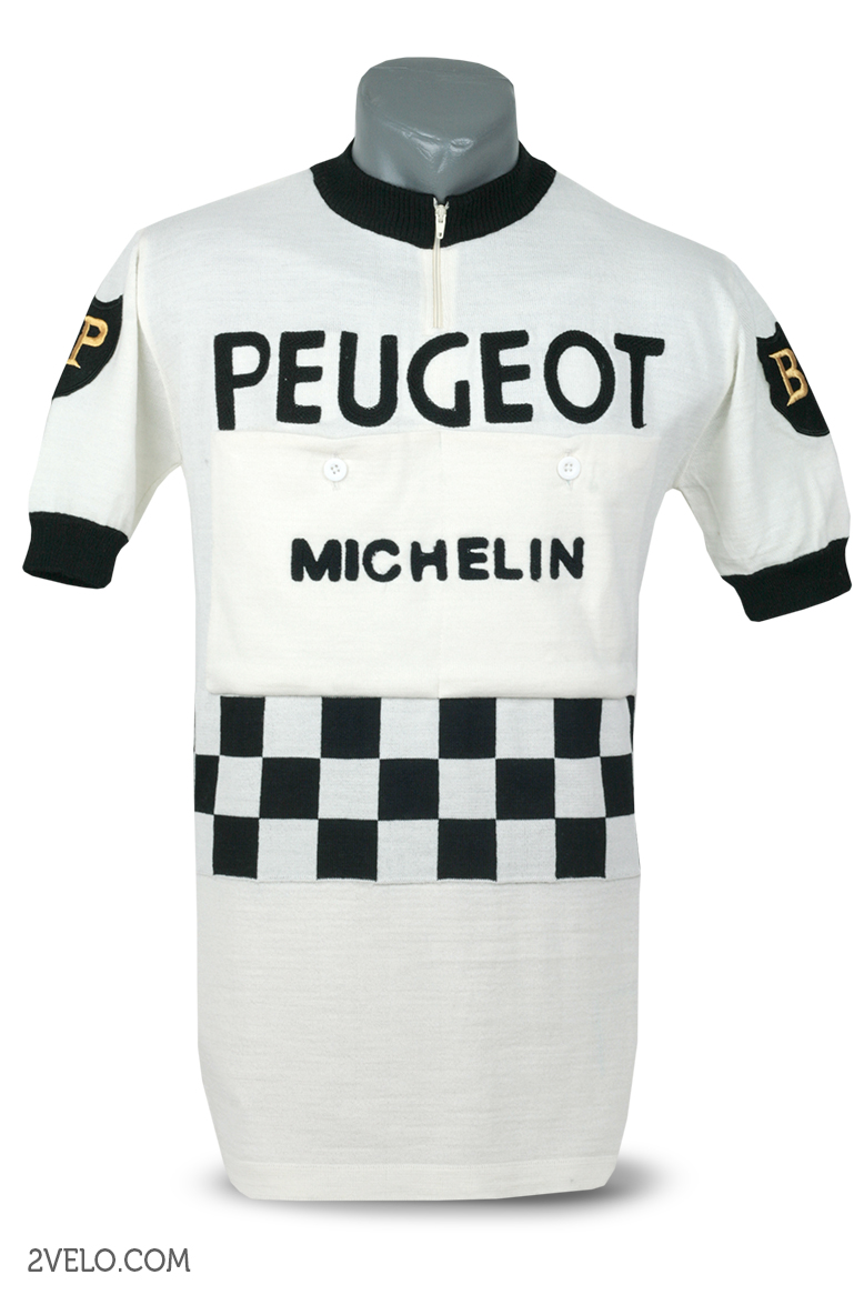 Cycling Short Sleeve Jersey Peugeot Michelin Cycling Jersey 
