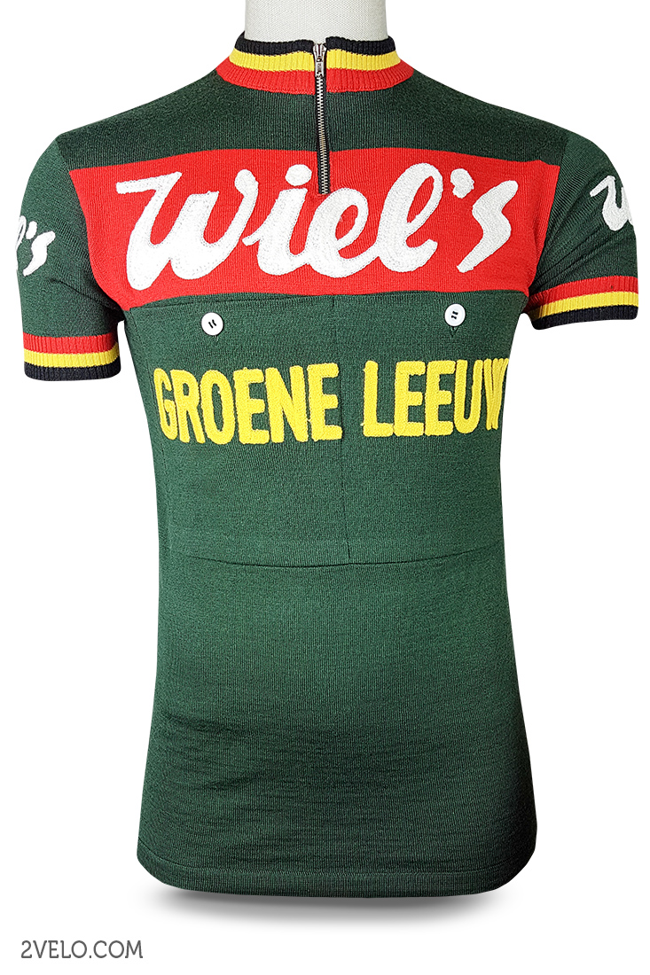 Brand New Retro Team Wiel's Groene Leeuw Cycling Jersey 