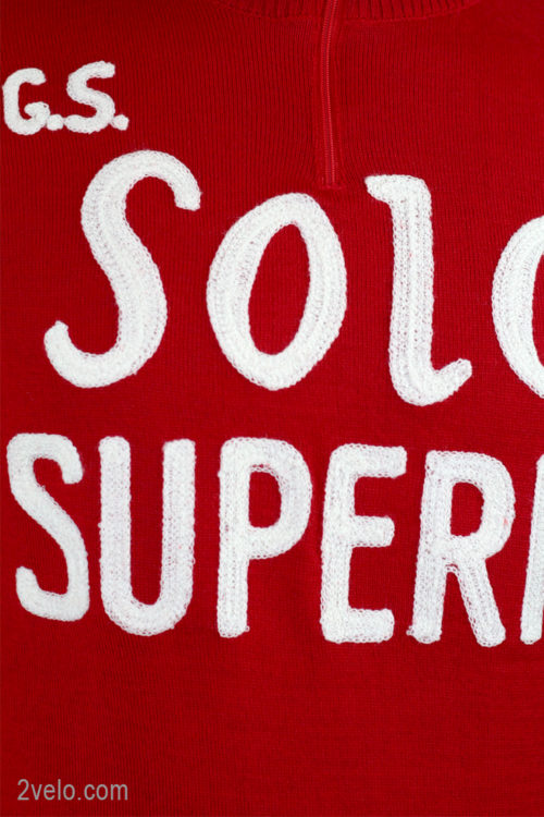 Solo Superia, vintage style merino wool jersey, chainstitch embroidery